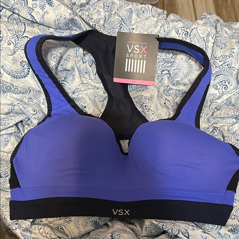 Victoria's Secret VSX Sport Black and Blue Sports Bra